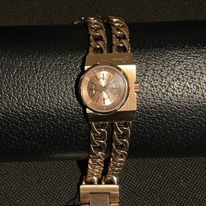 Diesel Quartz Rose Gold Tone IP Plated Watch